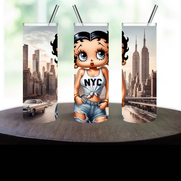 Betty Boop 20oz Skinny Tumbler - Picture 1 of 1